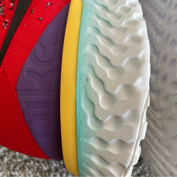 Nike Epic React Flyknit 2 Running Shoe Men's Size 14 BQ8928-007 Black Hyper Jade - Picture 6 of 10